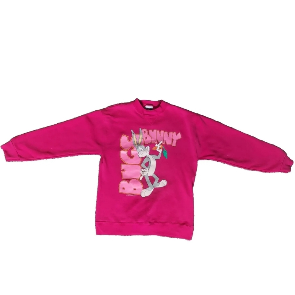 Bugs Bunny Vintage Pink Women's Sweatshirt Size Large 1993 Warner Brothers By...